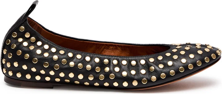 Lanvin Studded Leather Ballet Flats