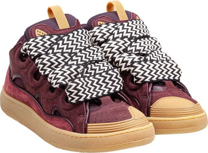Lanvin Suede And Fabric Sneakers - Image 3