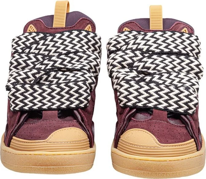 Lanvin Suede And Fabric Sneakers - Image 4
