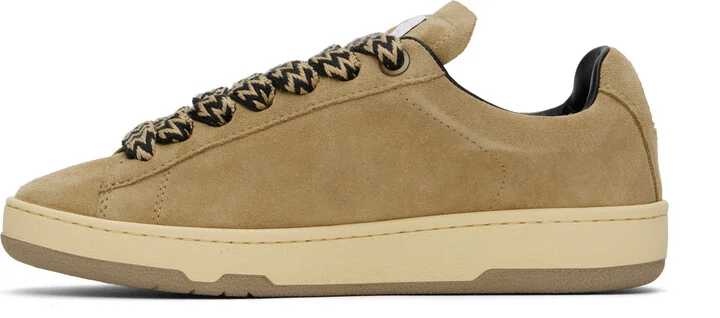 Lanvin Tan Suede Curb Lite Sneakers - Image 3