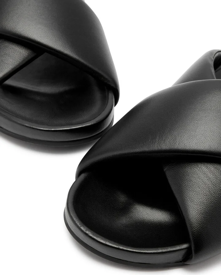 Lanvin Tinkle Logo Leather Sliders - Image 3
