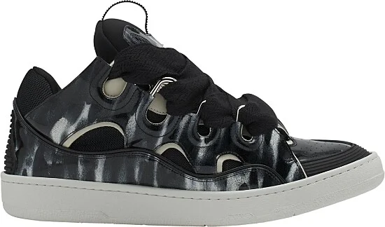 Lanvin Unisex Curb Leather Sneakers with Sparkles
