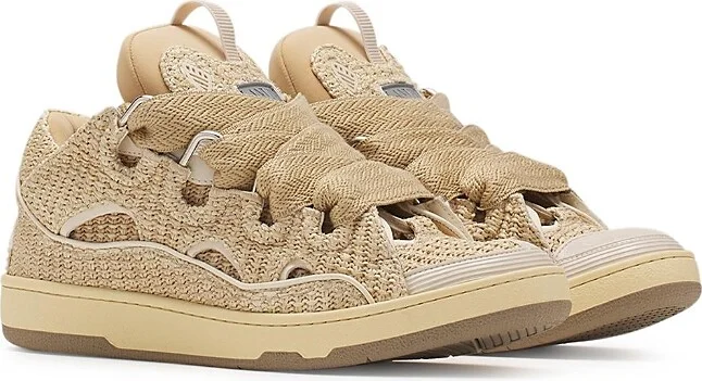 Lanvin Unisex Curb Raffia Sneakers