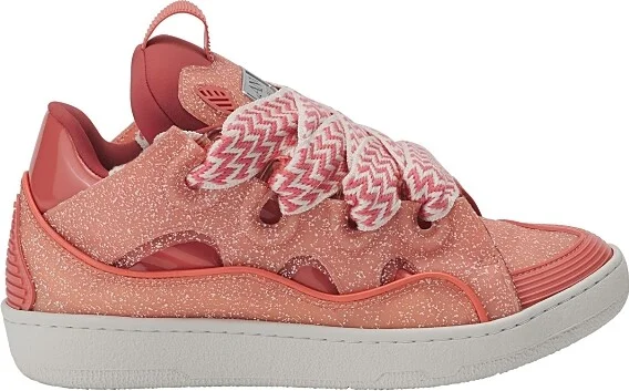 Lanvin Unisex Curb Sneakers in Speckled Leather