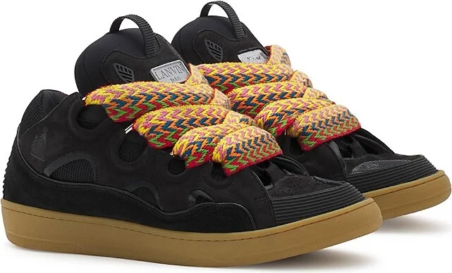 Lanvin Unisex Leather Curb Sneakers