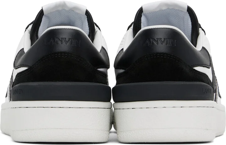 Lanvin White & Black Clay Mesh Sneakers - Image 2