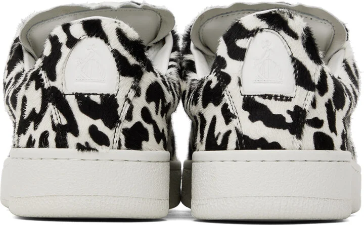 Lanvin White & Black Curb Lite Sneakers - Image 2