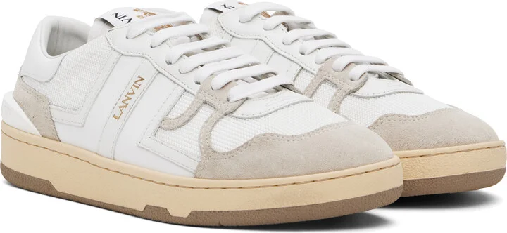 Lanvin White Clay Mesh Sneakers - Image 4