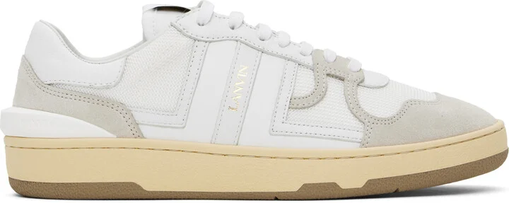 Lanvin White Clay Mesh Sneakers