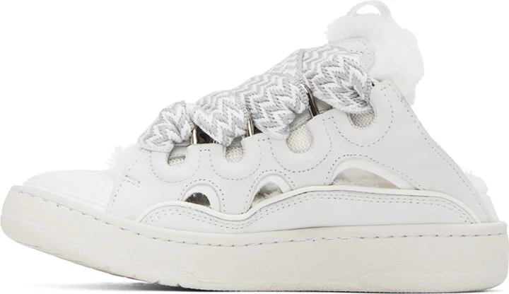 Lanvin White Curb Slip-On Sneakers - Image 3