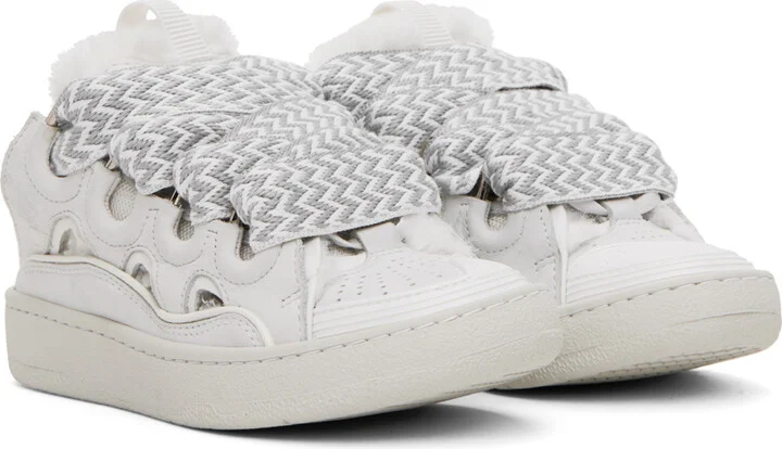 Lanvin White Curb Slip-On Sneakers - Image 4