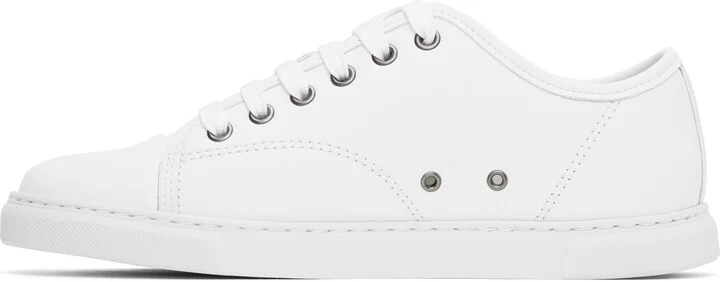 Lanvin White DBB1 Leather Sneakers - Image 3