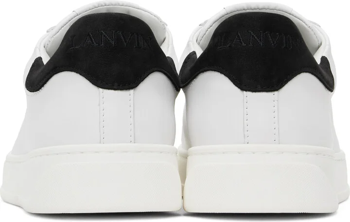 Lanvin White DDB0 Leather & Suede Sneakers - Image 2