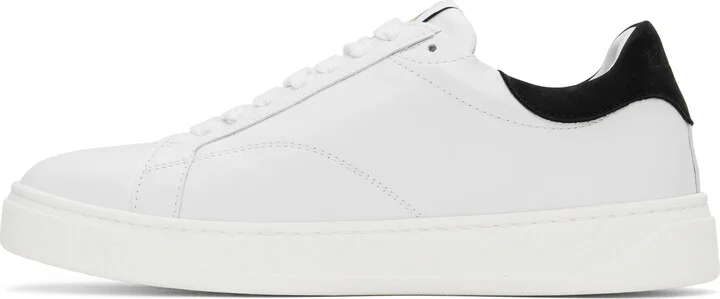 Lanvin White DDB0 Leather & Suede Sneakers - Image 3