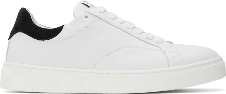 Lanvin White DDB0 Leather & Suede Sneakers