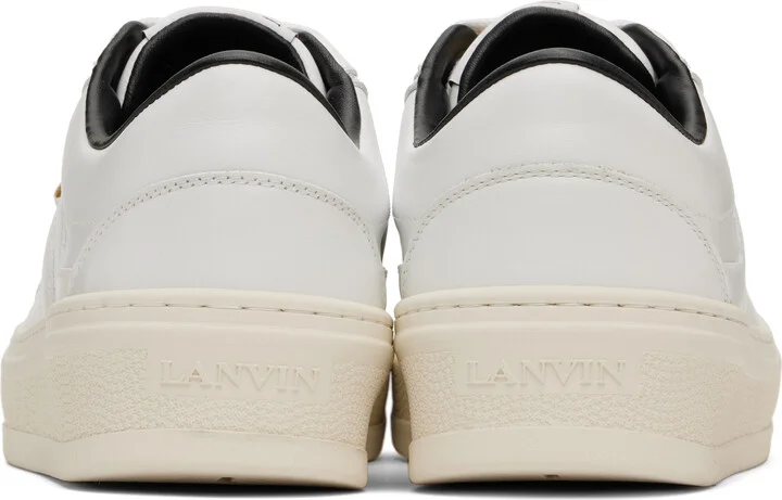Lanvin White 'Lanvin' Cash Leather Sneakers - Image 2