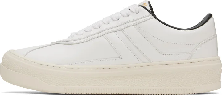Lanvin White 'Lanvin' Cash Leather Sneakers - Image 3