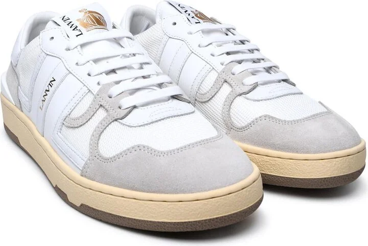 Lanvin White Leather Blend Sneakers - Image 2