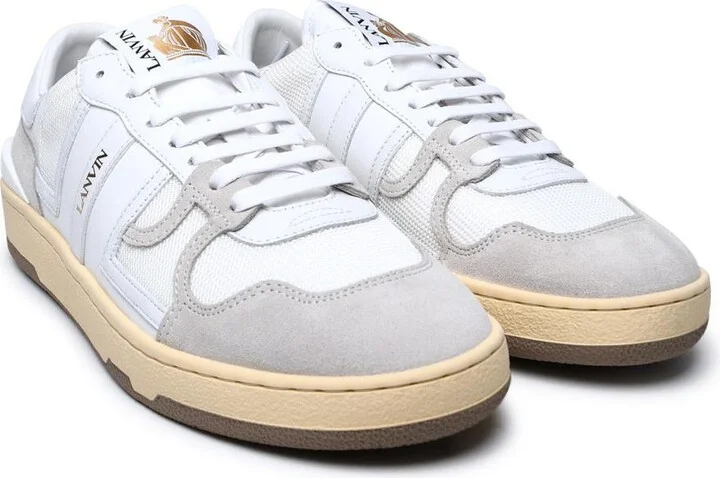 Lanvin White Leather Blend Sneakers - Image 2