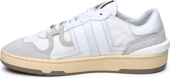 Lanvin White Leather Blend Sneakers - Image 3