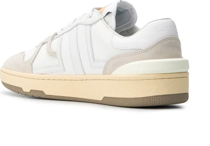 Lanvin White Leather Blend Sneakers - Image 3