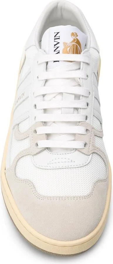 Lanvin White Leather Blend Sneakers - Image 7