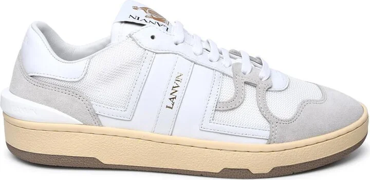 Lanvin White Leather Blend Sneakers