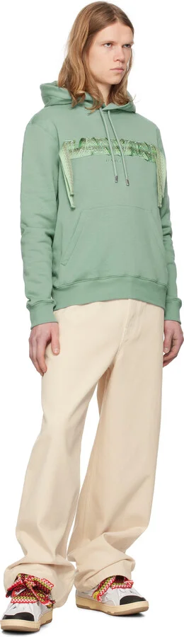 Lanvin White Leather Curb Sneakers - Image 5