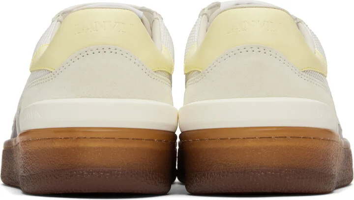 Lanvin White & Purple Clay Mesh Sneakers - Image 2