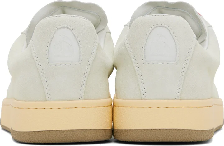 Lanvin White Suede Curb Lite Sneakers - Image 2