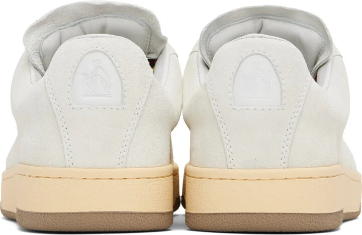 Lanvin White Suede Curb Lite Sneakers - Image 2