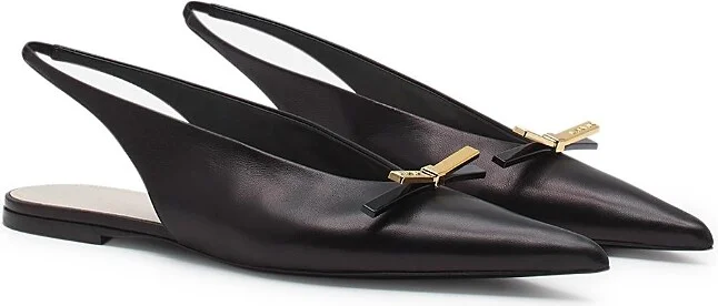 Lanvin Women's Bow Leather Slingback