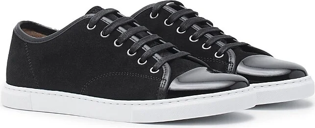 Lanvin Women's Dbb1 Sneakers In Suede And Patent Leather