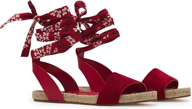 Lanvin Women's Domra Flat Suede Sandals