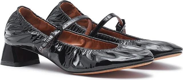 Lanvin Women's Heeled in Glossy Leather Mary Jane Pump