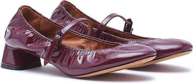 Lanvin Women's Heeled Mary Jane in Glossy Leather
