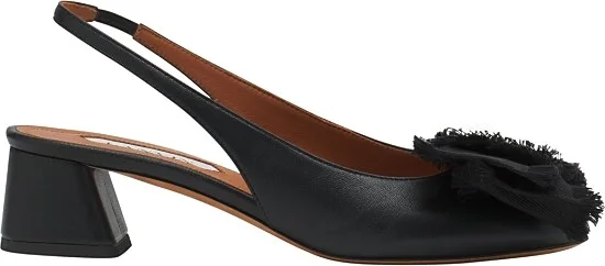 Lanvin Women's Leather Heeled Slingback Ballerina