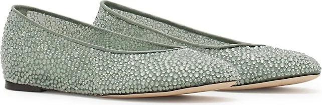 Lanvin Women's Mesh Ballerina with Rhinestones