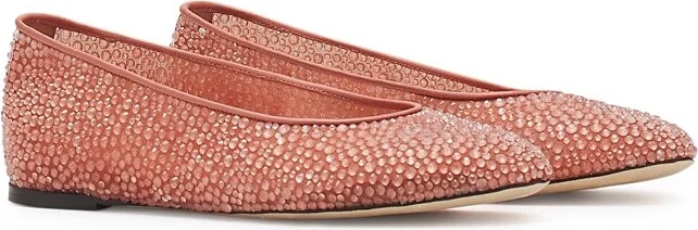 Lanvin Women's Mesh Ballerina with Rhinestones