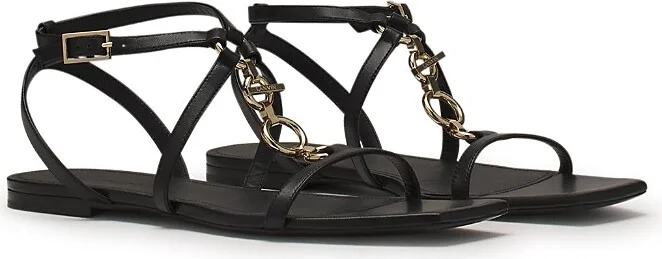 Lanvin Women's Mesure Flat Leather Sandals