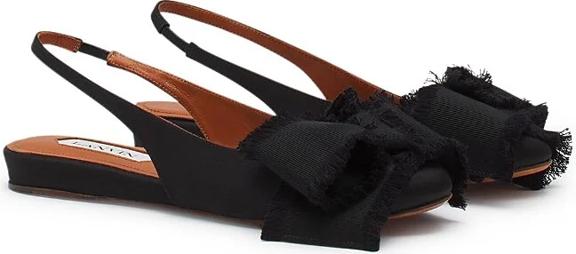 Lanvin Women's Slingback Ballerina Flat in Satin