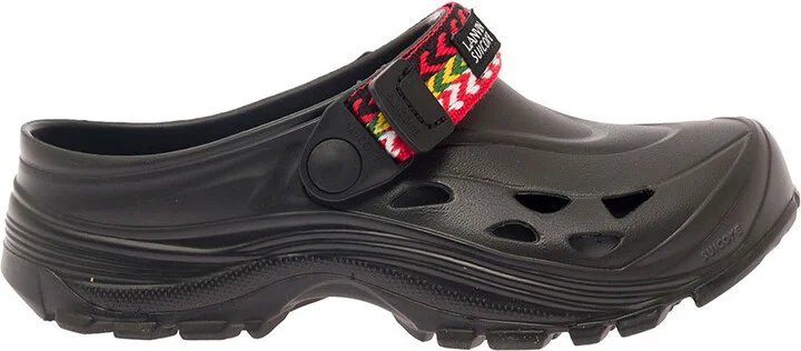Lanvin X Suikoke Slippers In Black Rubber Woman