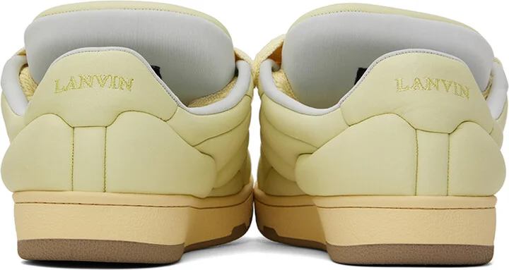 Lanvin Yellow Curb XL Leather Sneakers - Image 2