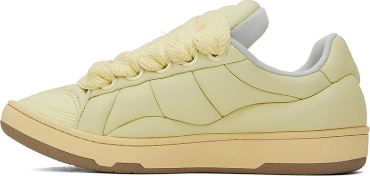 Lanvin Yellow Curb XL Leather Sneakers - Image 3