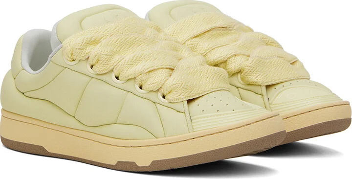 Lanvin Yellow Curb XL Leather Sneakers - Image 4
