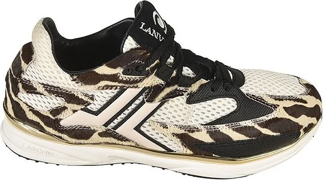 Lanvin Zebra Printed Low-Top Sneakers