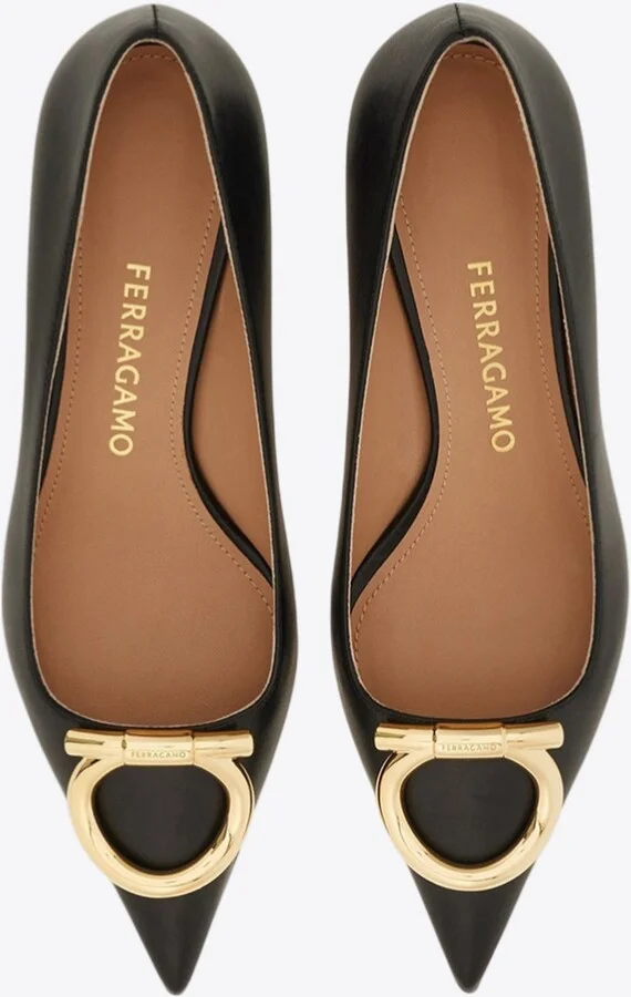Lara 40 Gancini Leather Pumps - Image 3
