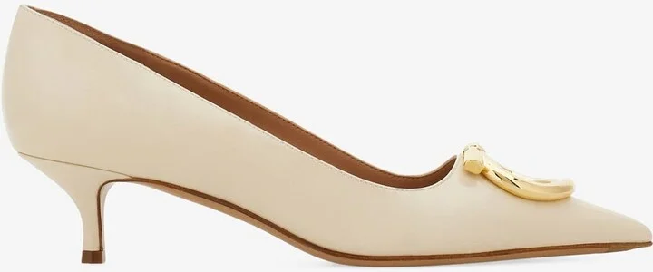 Lara 40 Gancini Leather Pumps