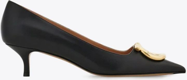 Lara 40 Gancini Leather Pumps