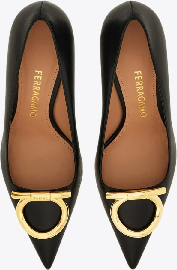Lara 70 Gancini Leather Pumps - Image 3